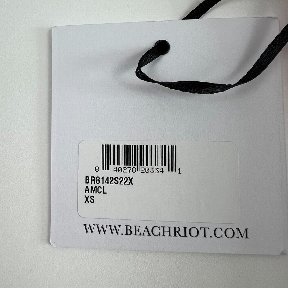 Beach Riot One Piece Square Neck Ribbed Swimsuit Red/Blue/White Size XS NWT - Picture 8 of 11